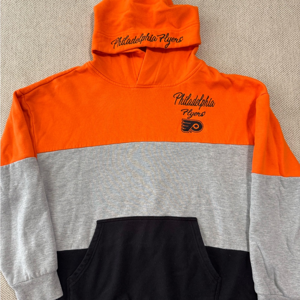 NHL Philadelphia Flyers Orange and Gray Hoodie